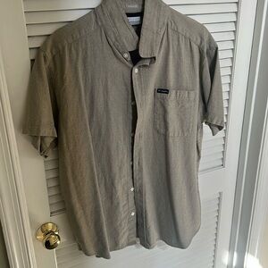 Extra large khaki color, Columbia, button-down shirt